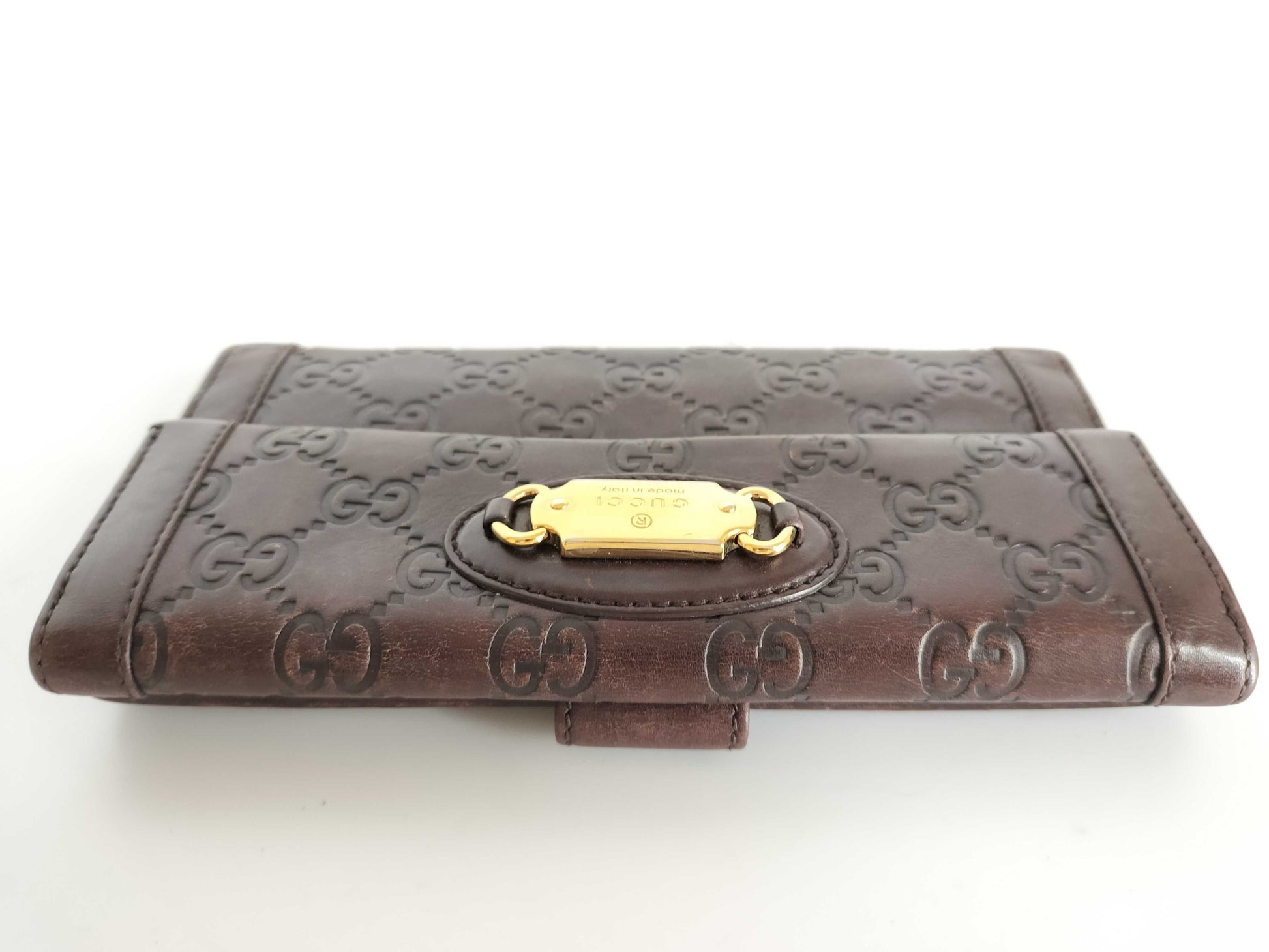 GUCCI Guccissima Long Wallet Brown Wallet