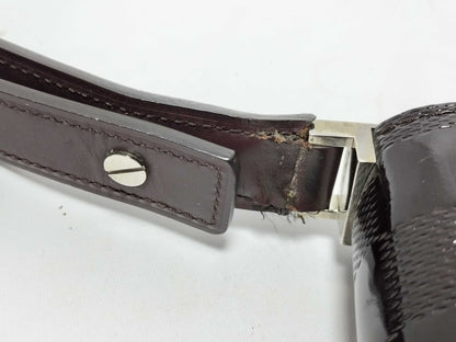 LOUIS VUITTON Damier Vernis Club Bordeaux Shoulder Bag