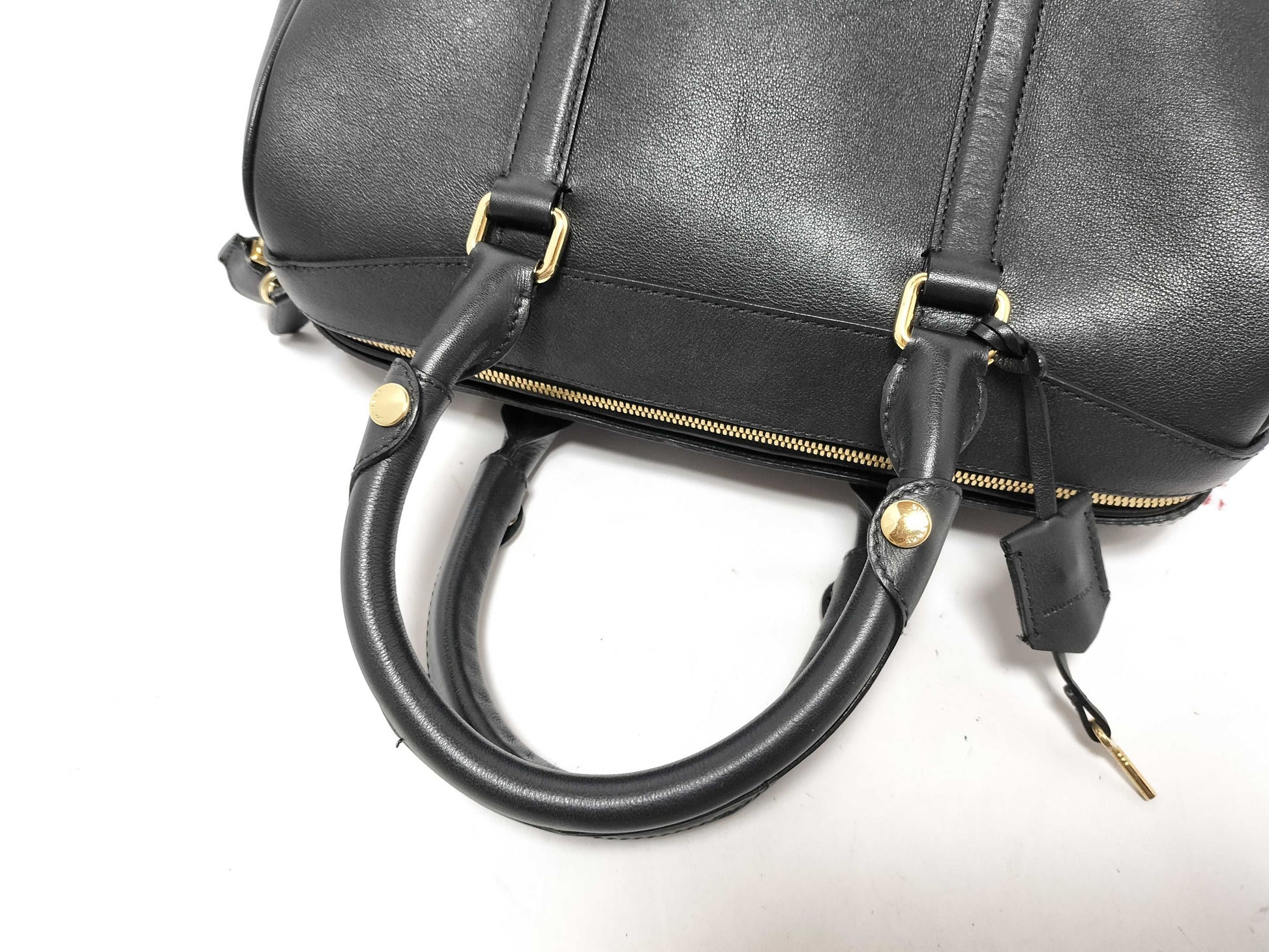 BURBERRY Leather Handbag Black Handbag