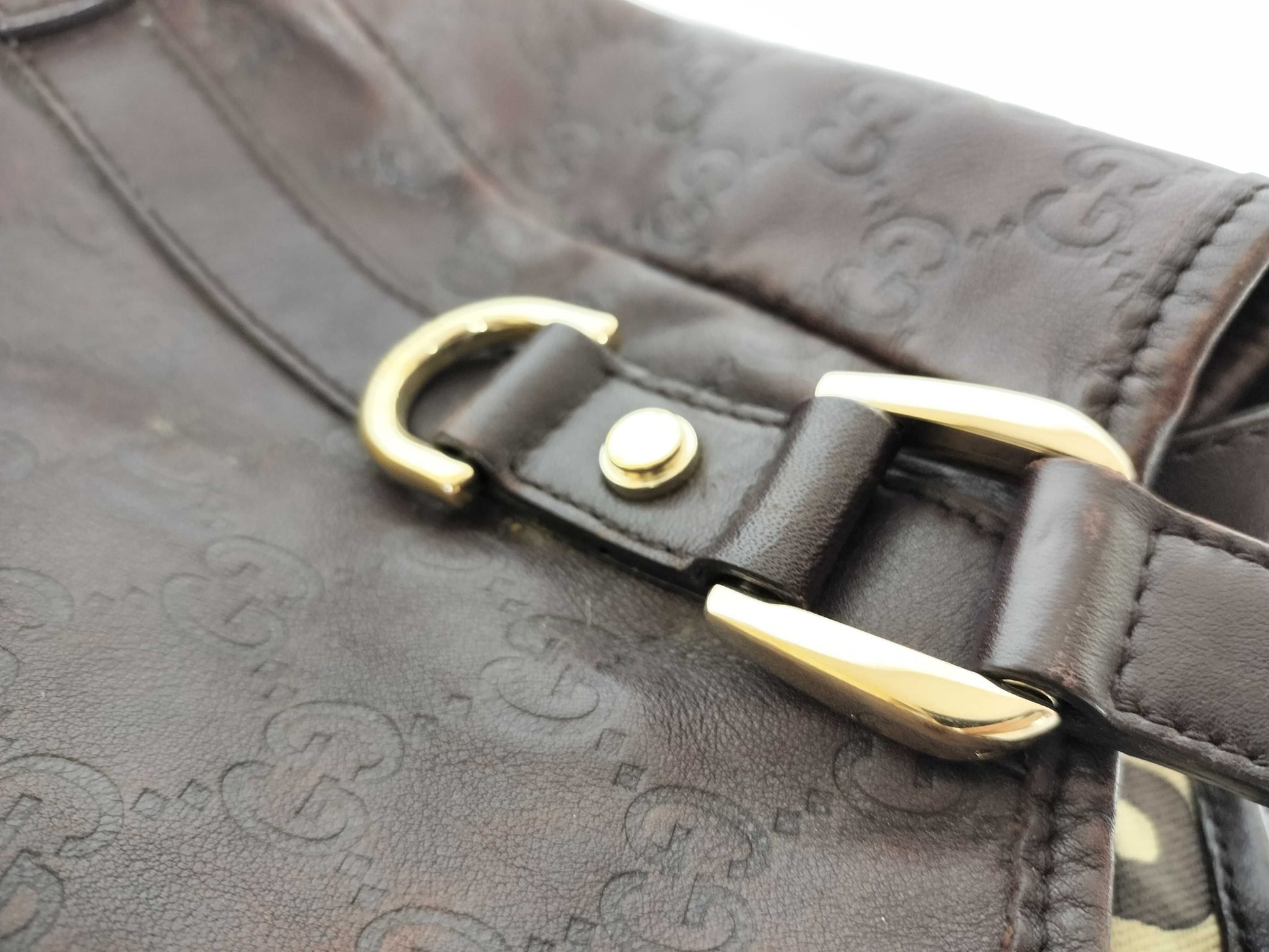 GUCCI Guccissima Guccissima Handbag Brown Handbag