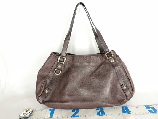 GUCCI Guccissima Guccissima Handbag Brown Handbag