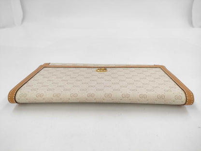 GUCCI Gucci MicroGG Wallet White Wallet