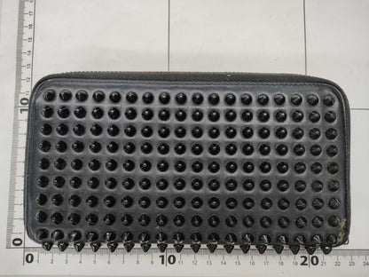Christian Louboutin Louboutin Studded Zippy Wallet Black Wallet