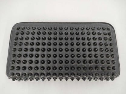 Christian Louboutin Louboutin Studded Zippy Wallet Black Wallet