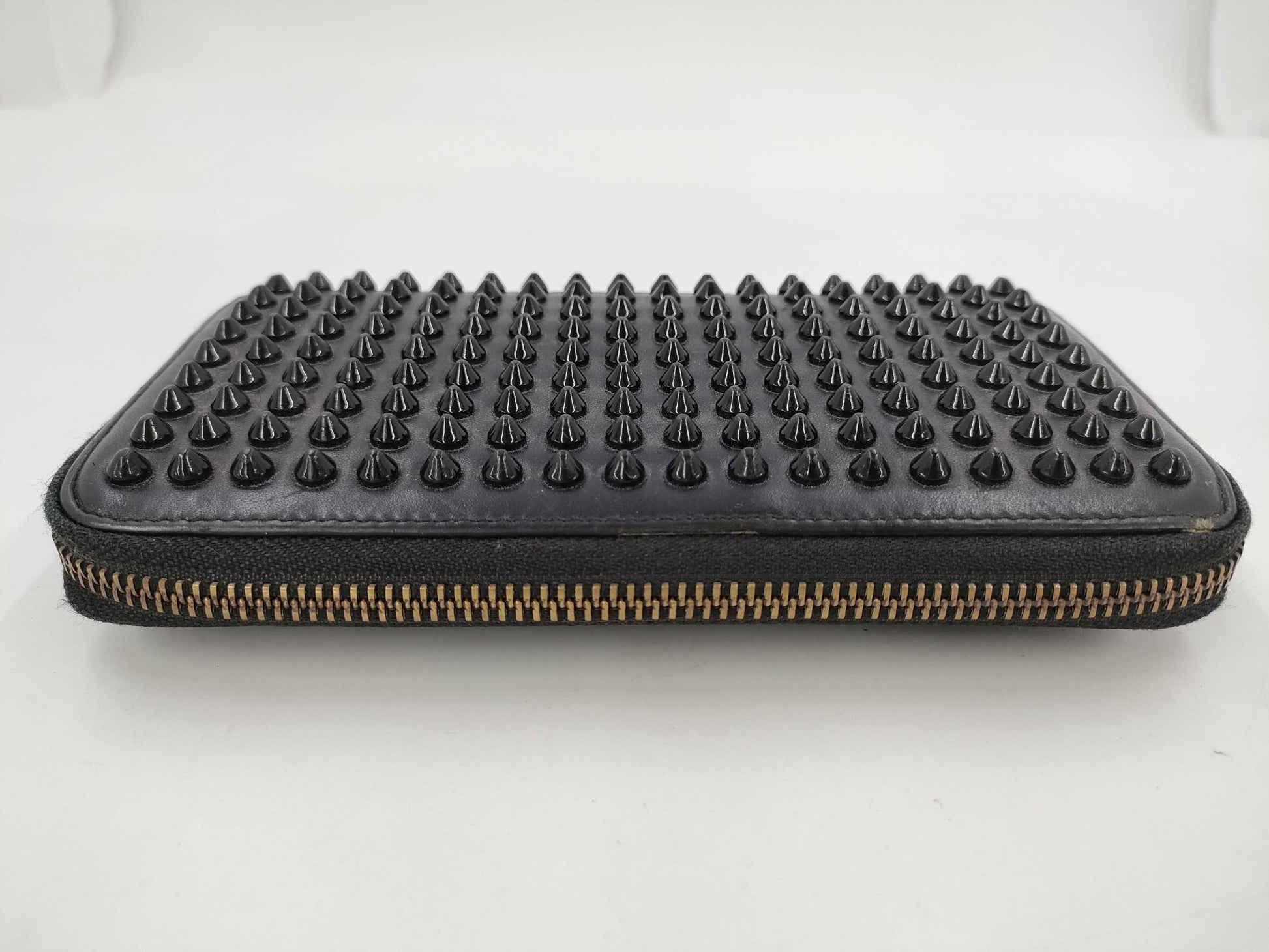 Christian Louboutin Louboutin Studded Zippy Wallet Black Wallet