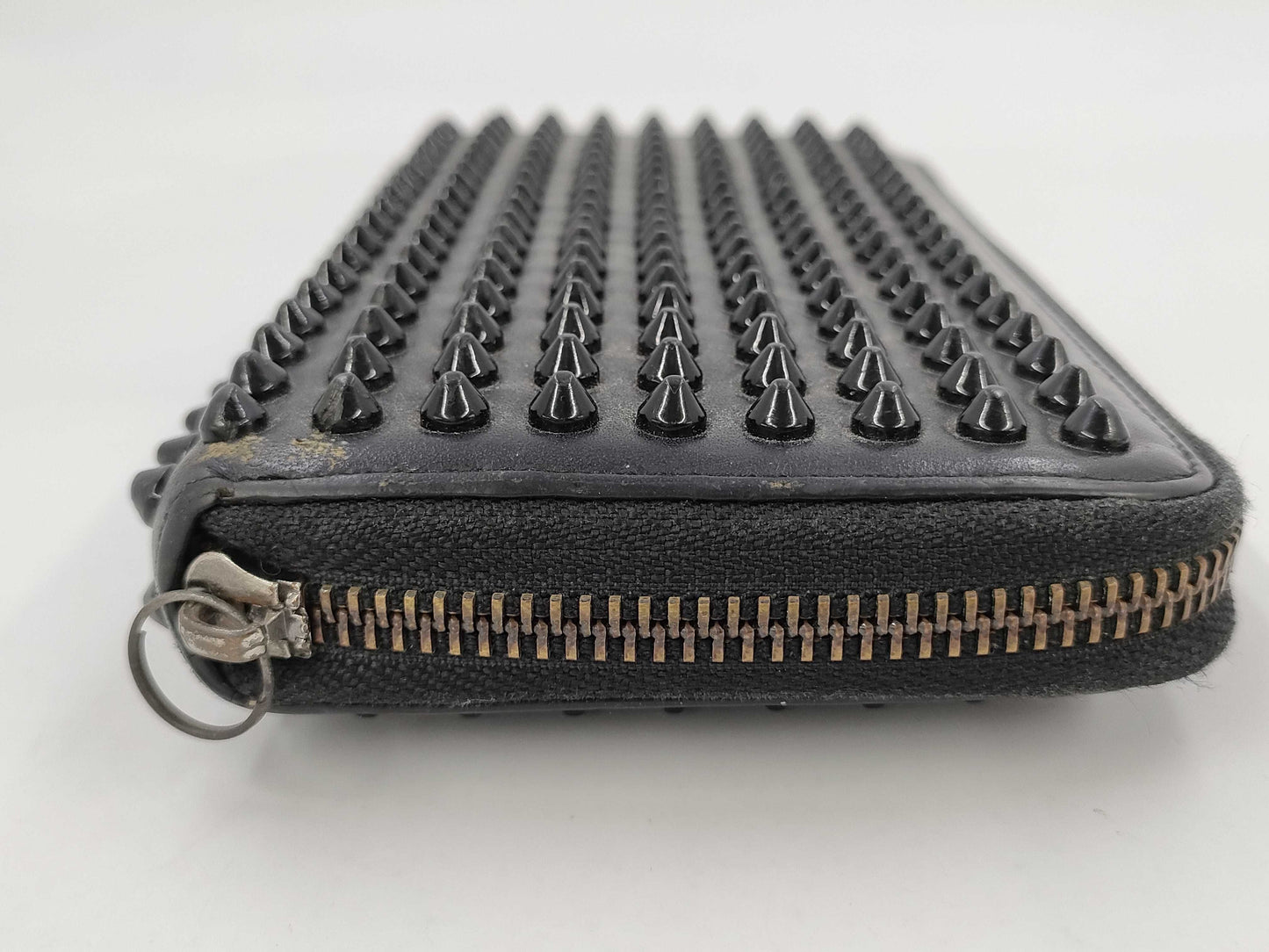 Christian Louboutin Louboutin Studded Zippy Wallet Black Wallet