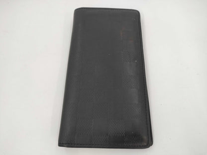 LOUIS VUITTON Vuitton Damier Wallet Black Wallet