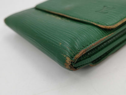 LOUIS VUITTON Vuitton Epi Folding Wallet Green Wallet