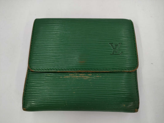 LOUIS VUITTON Vuitton Epi Folding Wallet Green Wallet