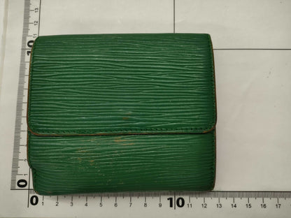 LOUIS VUITTON Vuitton Epi Folding Wallet Green Wallet