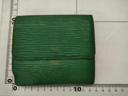 LOUIS VUITTON Vuitton Epi Folding Wallet Green Wallet