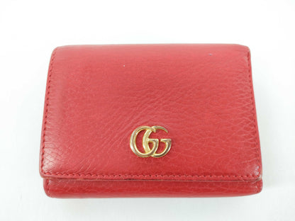 GUCCI GG Marmont Folding Wallet, Red