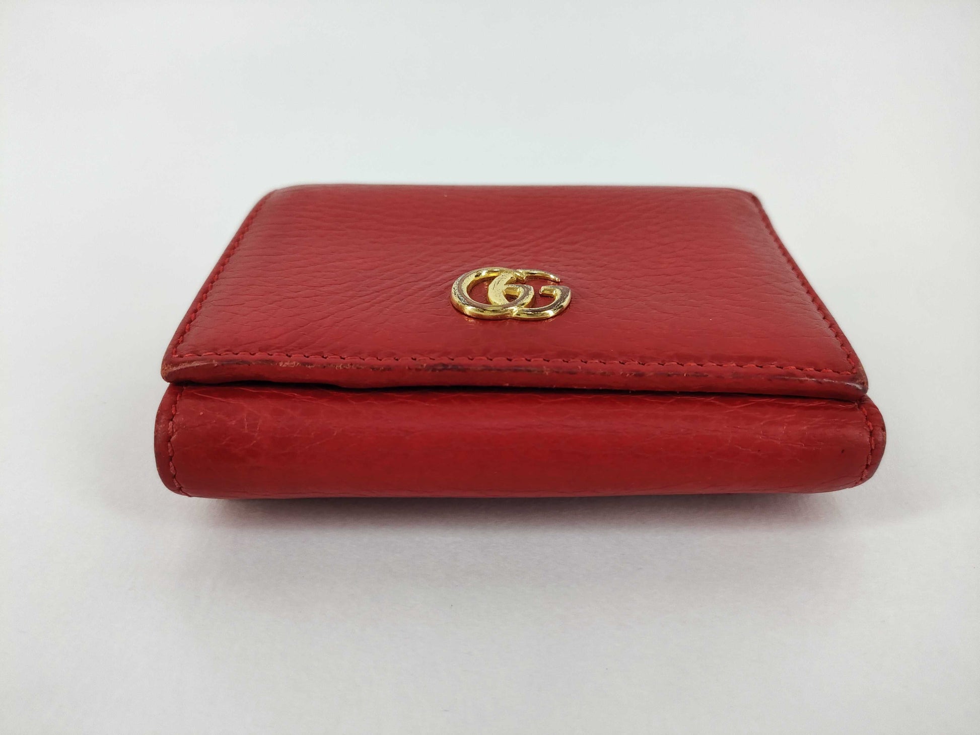 GUCCI GG Marmont Folding Wallet, Red