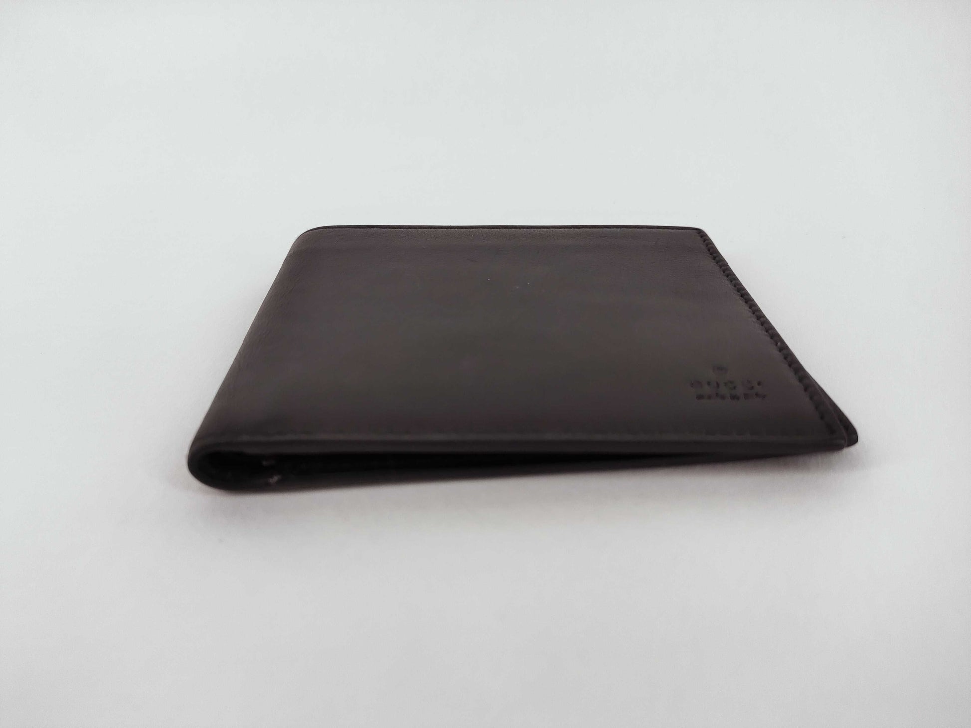 GUCCI Gucci Leather Folding Wallet Black Wallet