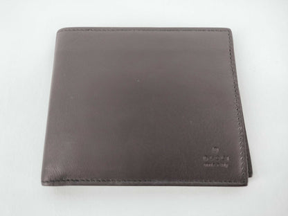 GUCCI Gucci Leather Folding Wallet Black Wallet