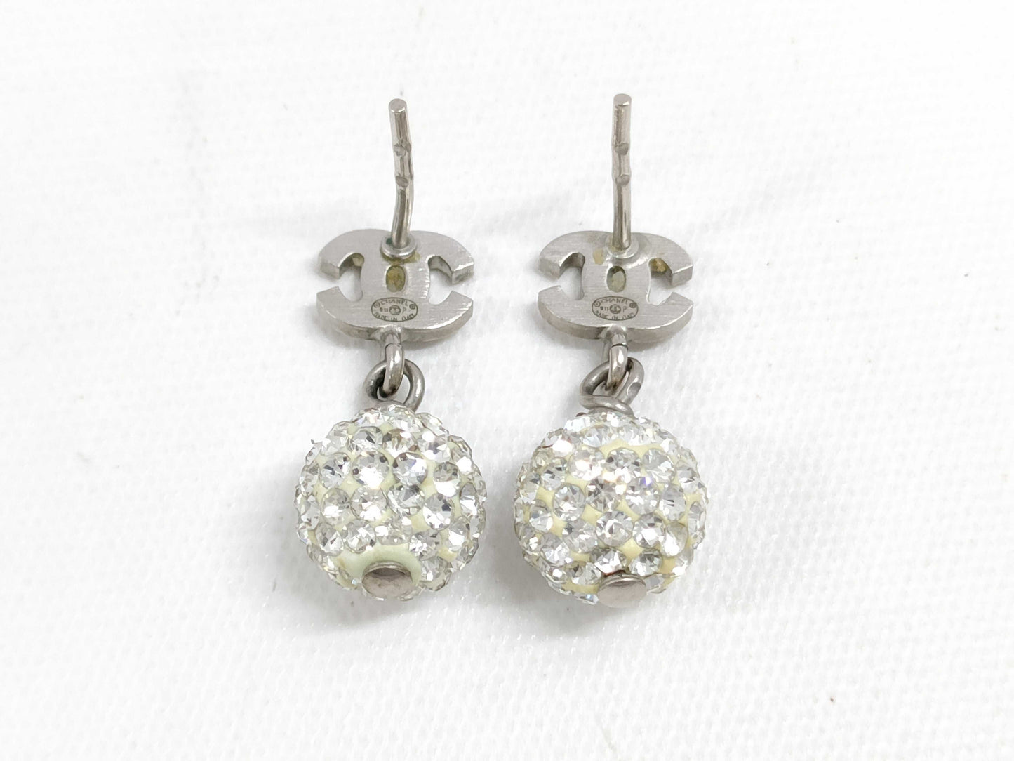 CHANEL Rhinestone Earrings
