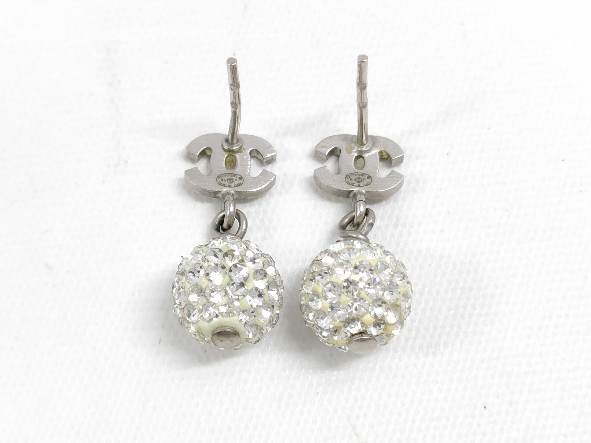 CHANEL Rhinestone Earrings
