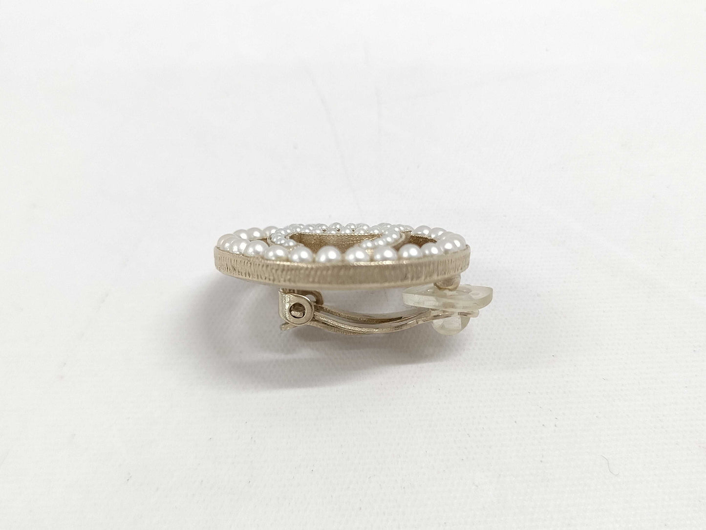 CHANEL Pearl Coco Mark A17A Earrings