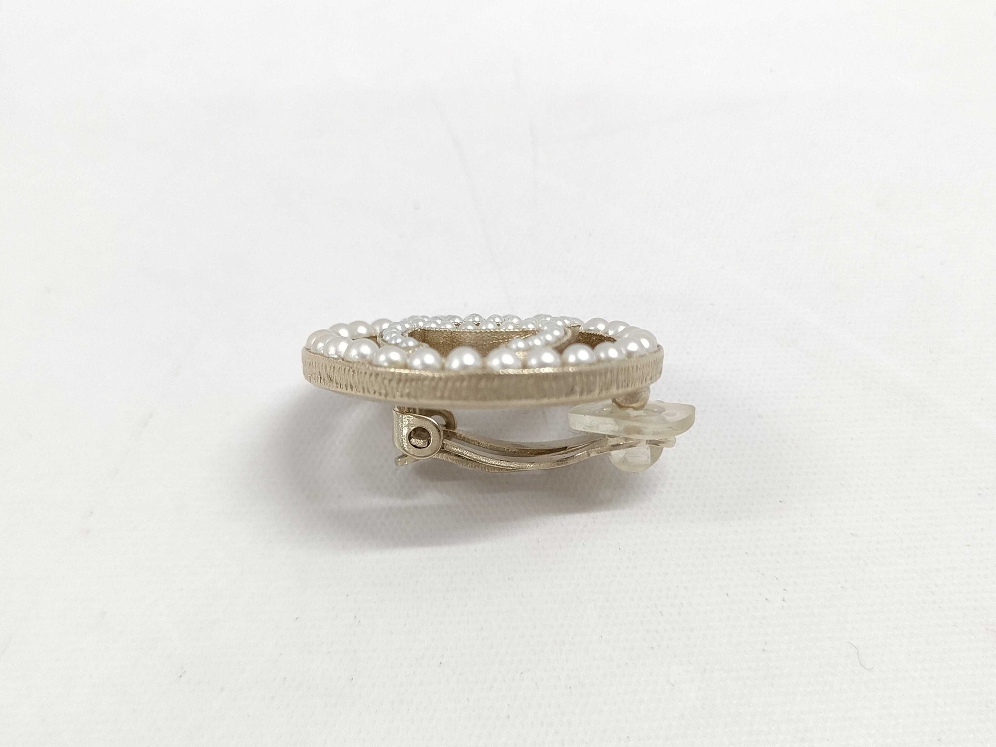 CHANEL Pearl Coco Mark A17A Earrings