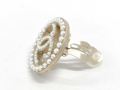 CHANEL Pearl Coco Mark A17A Earrings