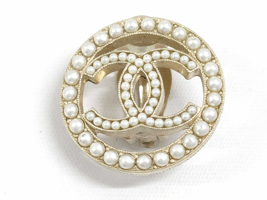CHANEL Pearl Coco Mark A17A Earrings