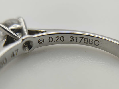 Cartier Solitaire #47 D0.20ct PT950 2.7g Ring 