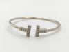 Tiffany&Co. T-Wire Diamond WG Au750 8.4g Bracelet Bangle 
