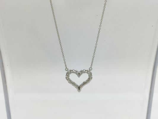 Tiffany&Co. Sentimental Heart Diamond PT950 4.7g Necklace