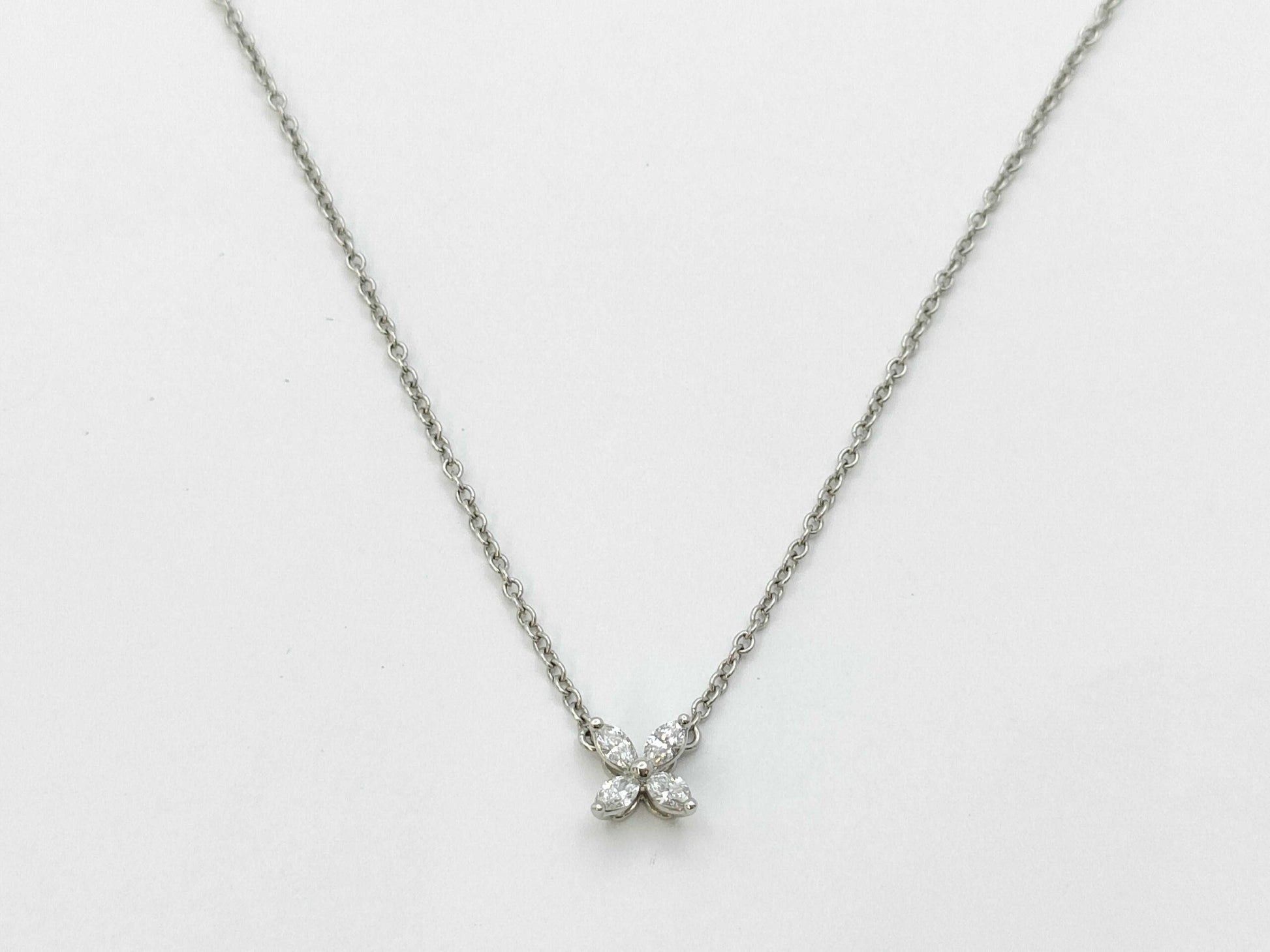 Tiffany & Co. Victoria 4PD PT950 2.3g Necklace 