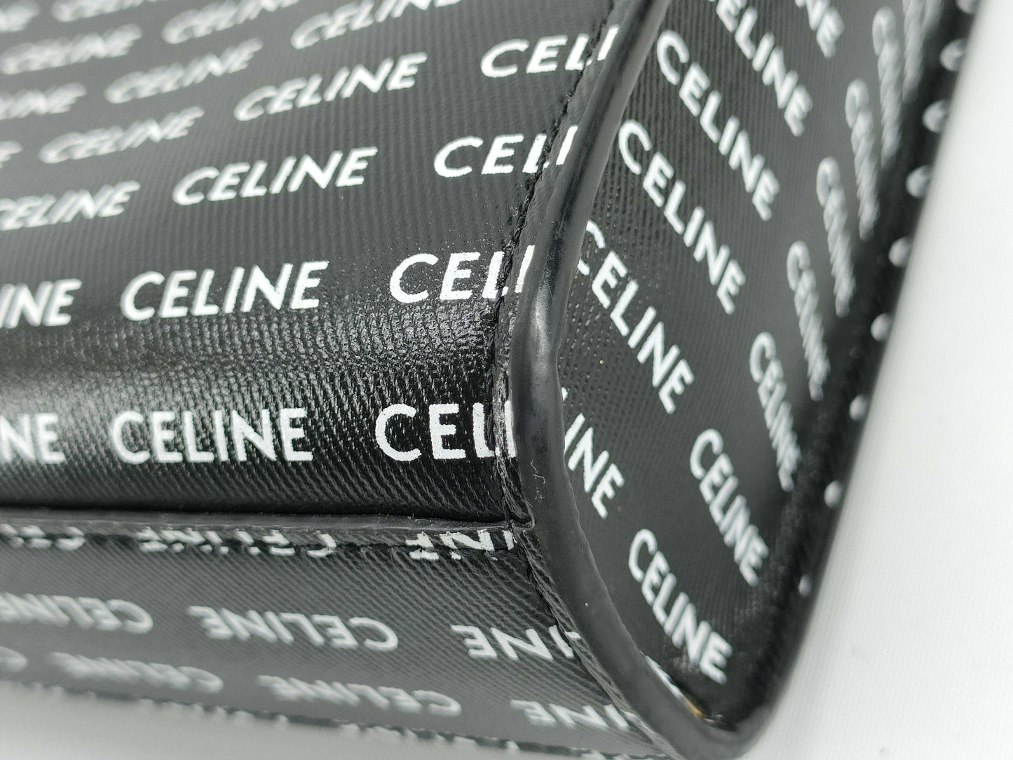 CELINE Logo Shoulder Bag Black Handbag