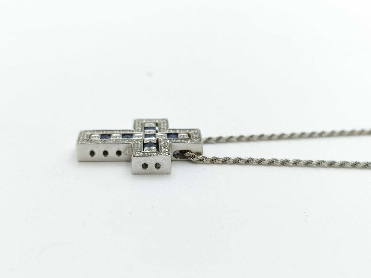 Damiani Belle Epoque Sapphire Diamond WG 750 9.9g Necklace