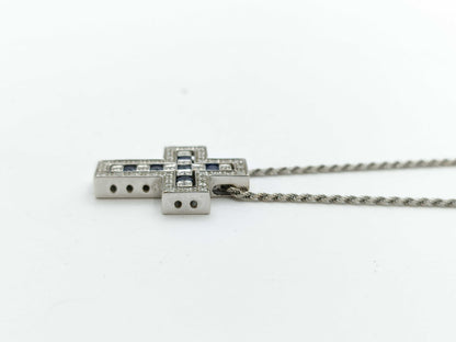 Damiani Belle Epoque Sapphire Diamond WG 750 9.9g Necklace