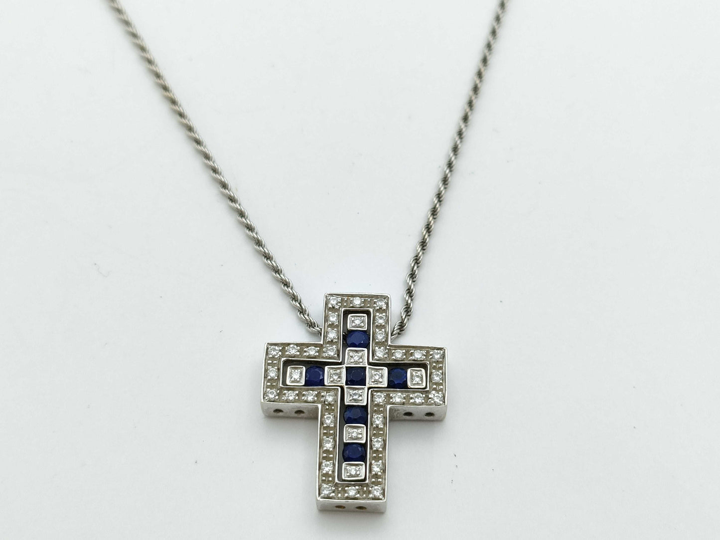 Damiani Belle Epoque Sapphire Diamond WG 750 9.9g Necklace