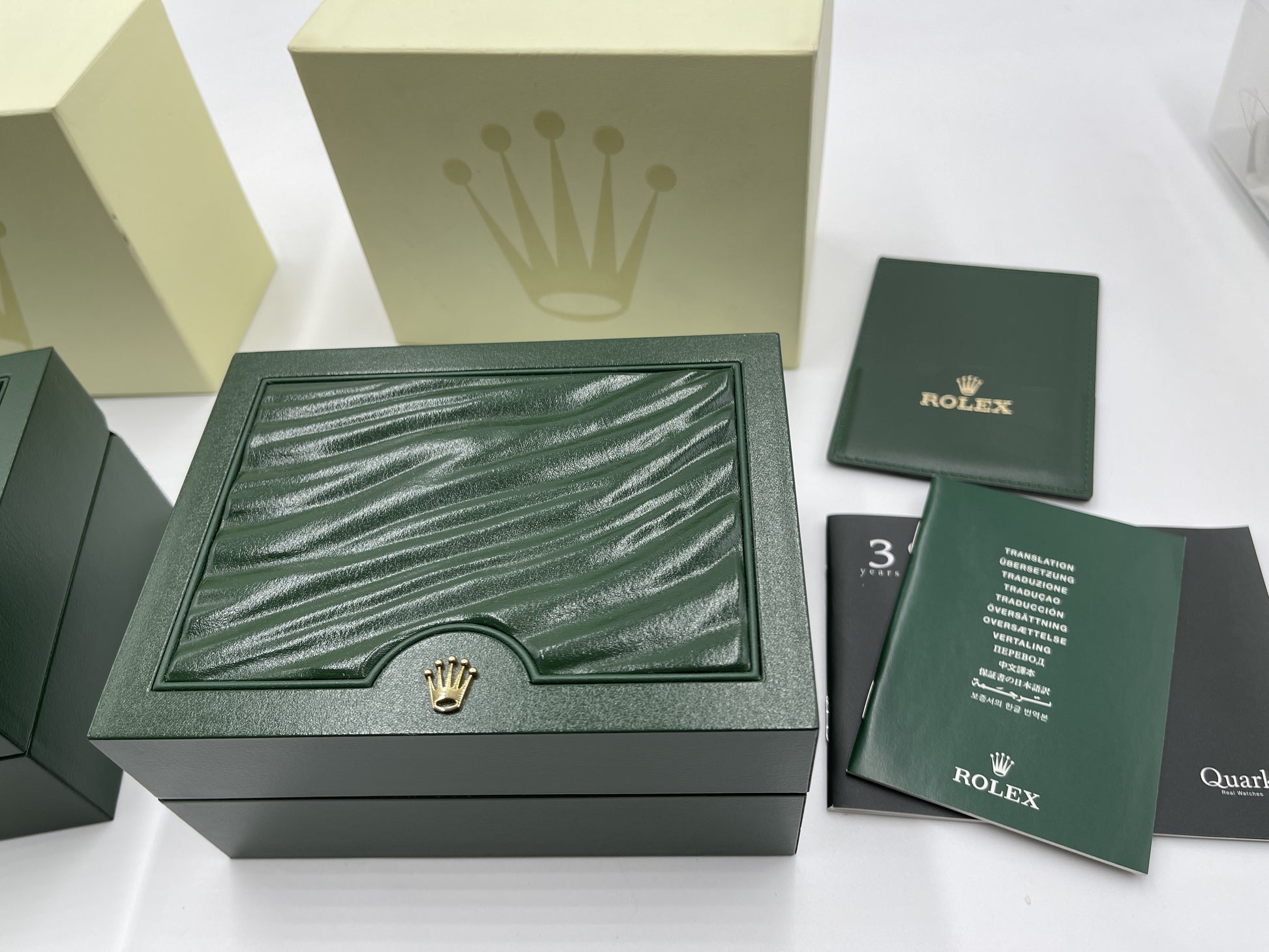 ROLEX Empty Box Set of 2 with Booklet Unisex