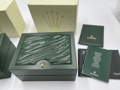 ROLEX Empty Box Set of 2 with Booklet Unisex