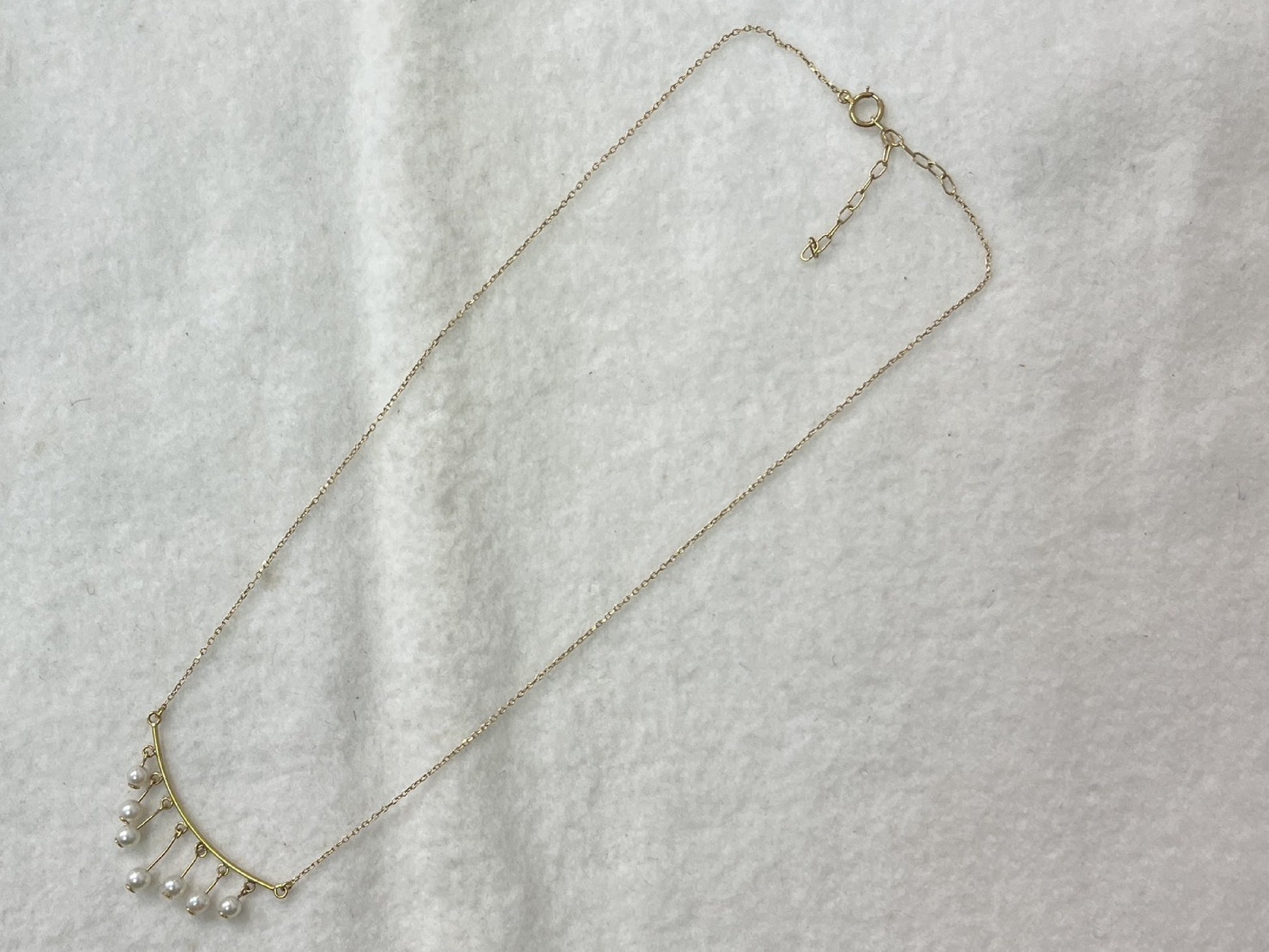 Pearl Diameter Approx. 3.5-3.9mm K18 2.4g Necklace 