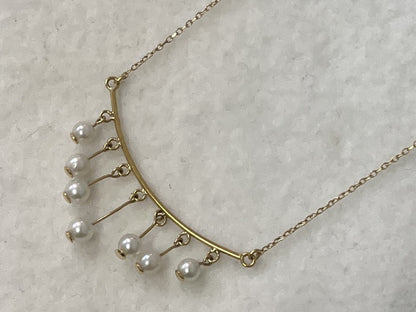 Pearl Diameter Approx. 3.5-3.9mm K18 2.4g Necklace 