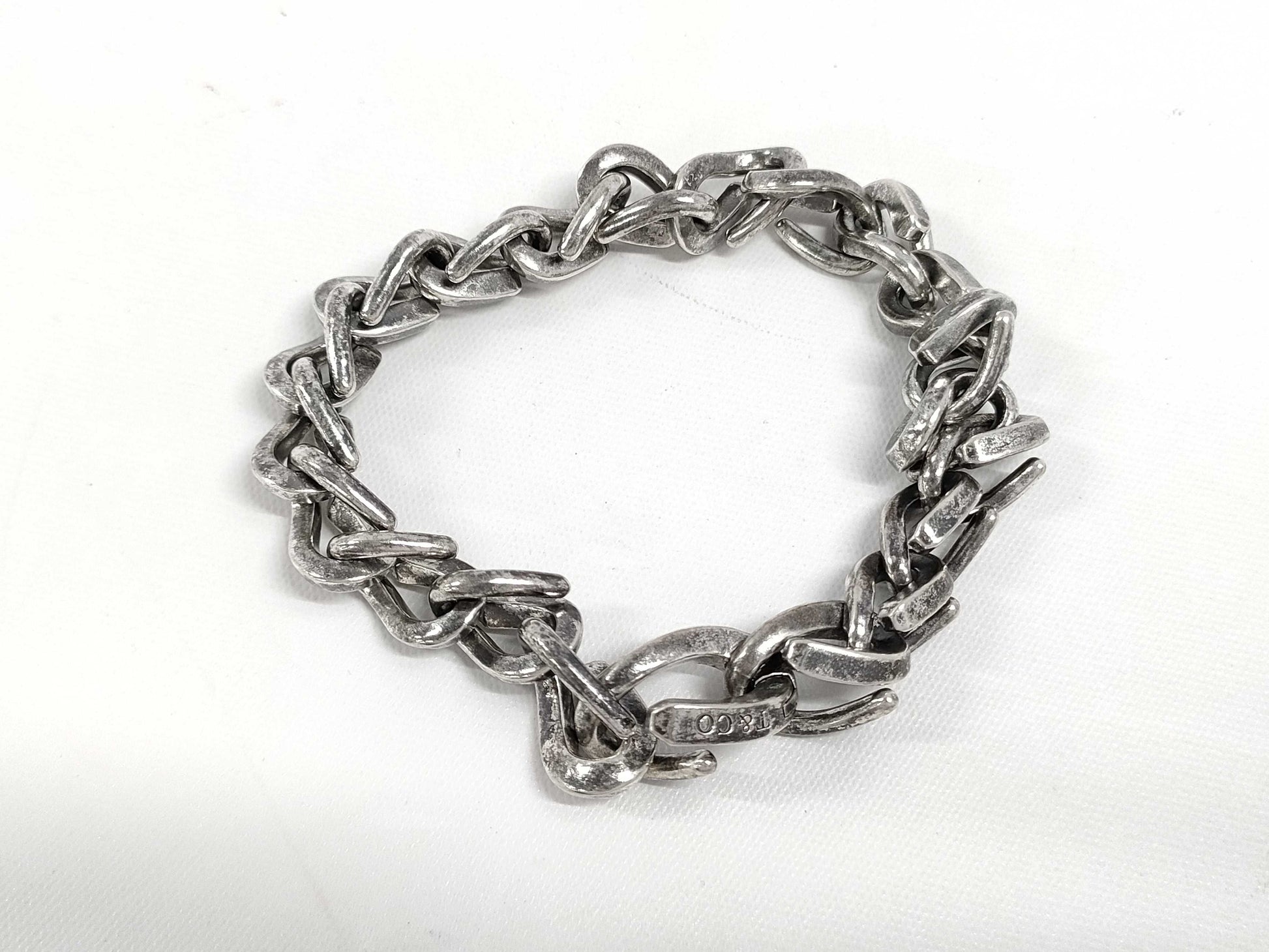 Tiffany & Co. Tiffany Forge Medium Link Bracelet, Oxidized Finish, 21 Links , Ag925, 44.3g