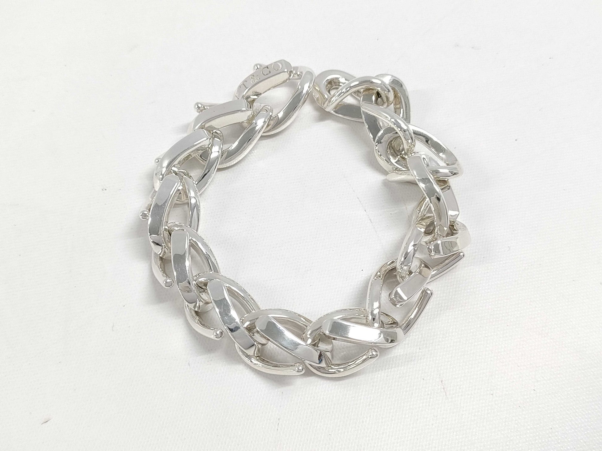 Tiffany & Co. Tiffany Forge Large Link 14-Link Bracelet, Ag925, 66.8g, Bracelet/Bangle