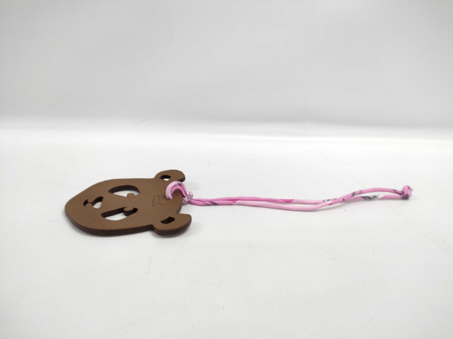 HERMES Petit H Charm Panda Motif Brown Other Accessories