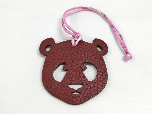 HERMES Petit H Charm Panda Motif Brown Other Accessories