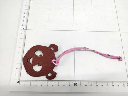 HERMES Petit H Charm Panda Motif Brown Other Accessories