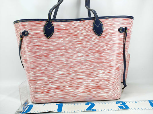 LOUIS VUITTON Epi Louis Vuitton Tote Bag M54546 Neverfull MM Epi Denim Red Blue Serial Number UB0147 Includes: Pouch, Dust Bag