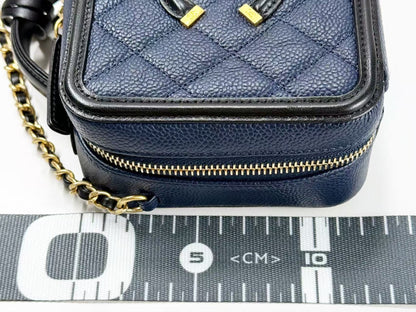 CHANEL Caviar Skin CC Filigree Vanity Bag, W16cm, Approx. 23 Series, [G Card and Sticker Included], Vintage G Hardware, Shoulder Bag, 23804961
