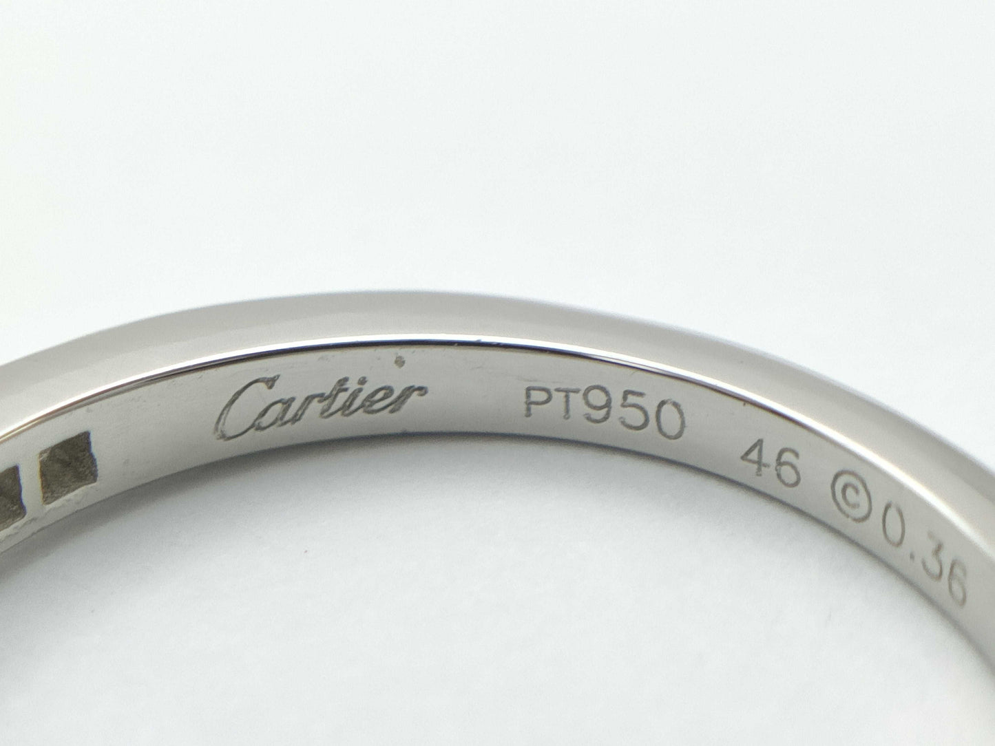 Cartier Solitaire D0.36ct #46 PT950 2.5g Ring 