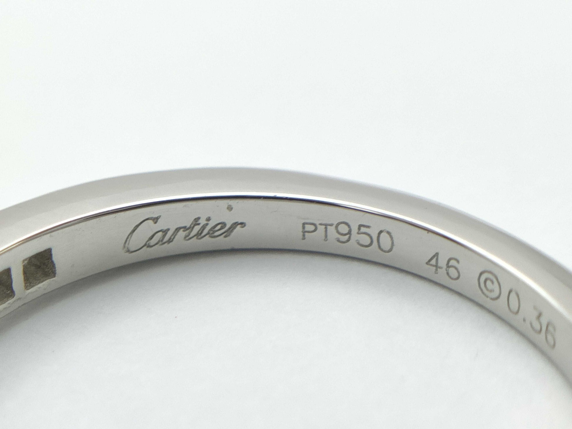 Cartier Solitaire D0.36ct #46 PT950 2.5g Ring 