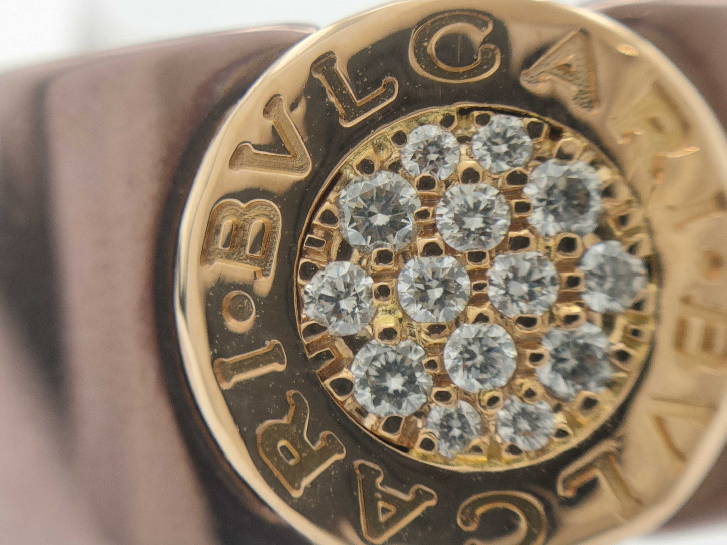 BVLGARI BB Diamond #62 Metal/Au750 8.9g Ring 