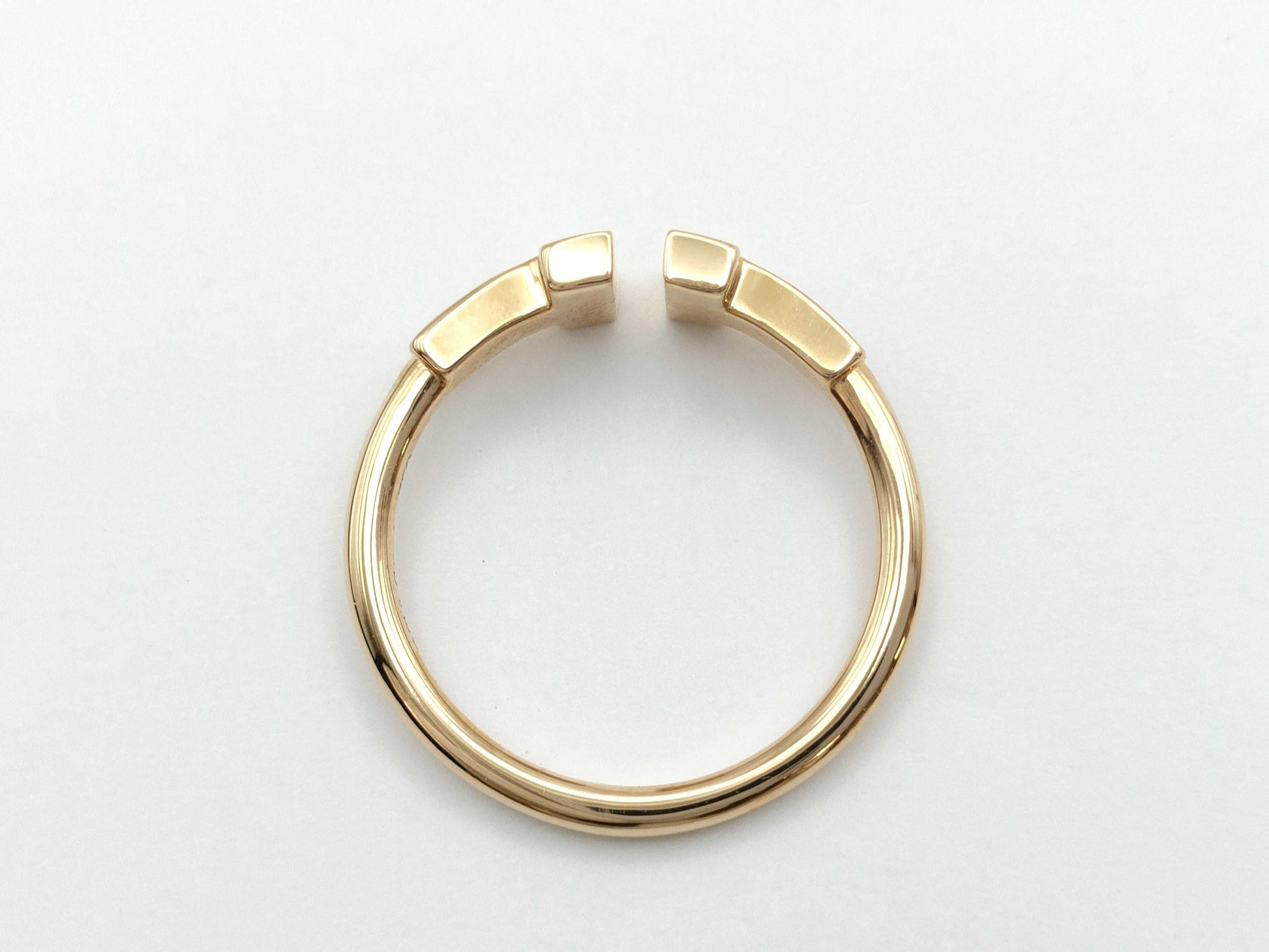 Tiffany&Co. T-Wire Diamond Au750 2.2g Ring 