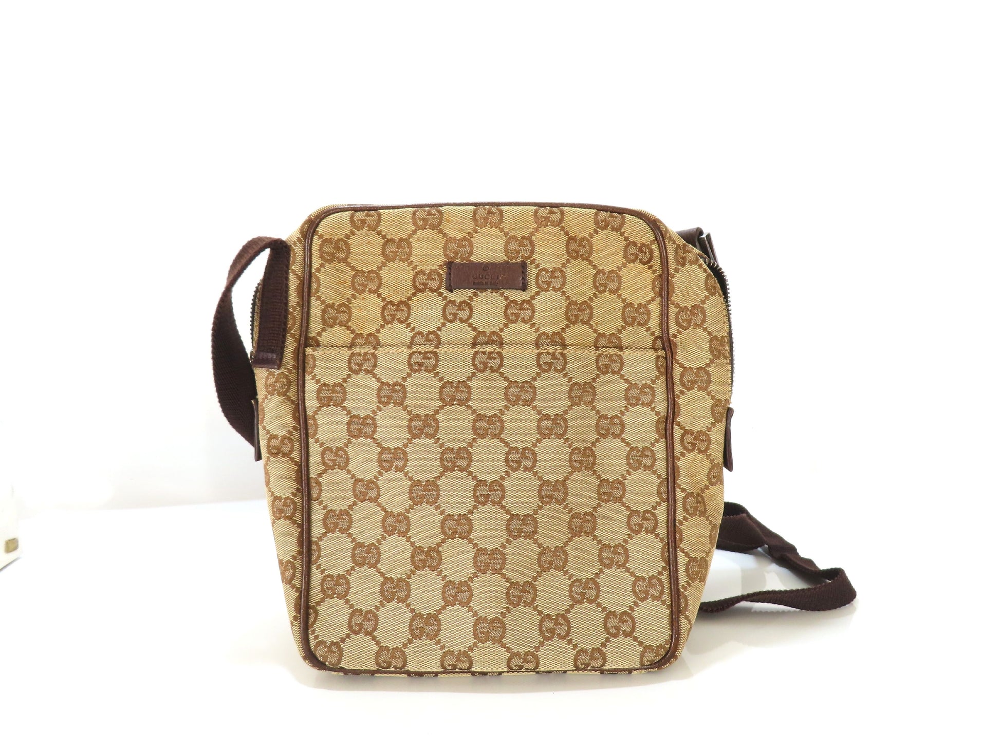 GUCCI GG Canvas GUCCI GG Canvas x Leather Shoulder Bag Shoulder Bag