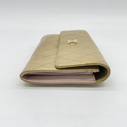 CHANEL CHANEL Coco Mark Matrasse Flap Long Wallet 15th Range Wallet